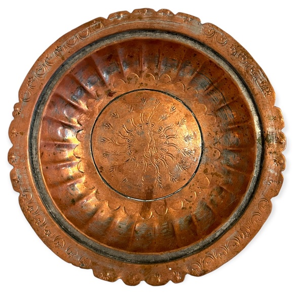 Vintage Wall Decor Vintage Copper Brass Peacock Engraved Wall Plate